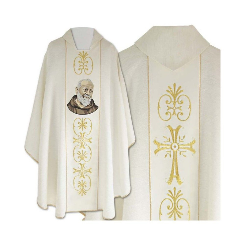 Embroidered chasuble of St. Padre Pio - Best Catholic Shop