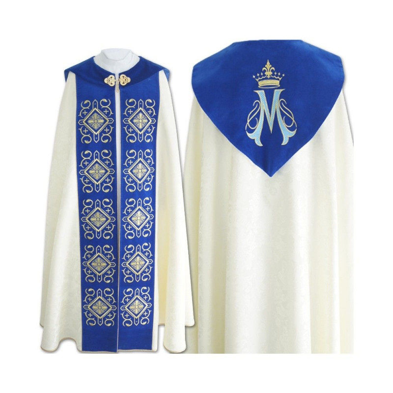 Embroidered Marian cope + stole (51) - Best Catholic Shop