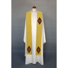 Embroidered stole - velvet applications (4)