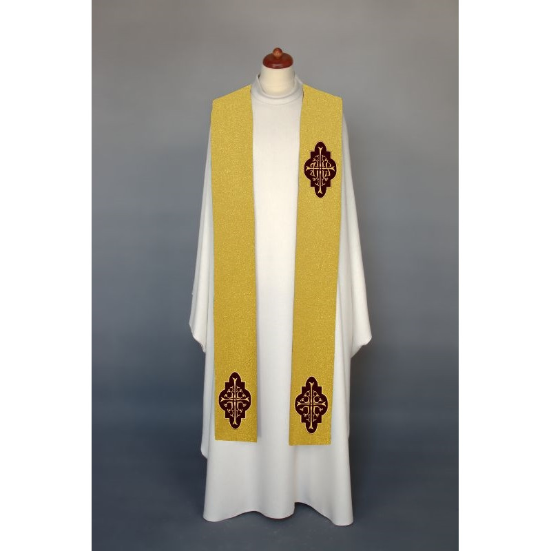 Embroidered stole - velvet applications (4) - Best Catholic Shop