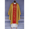 Gold embroidered gothic chasuble - brocade fabric (43) - Image 2