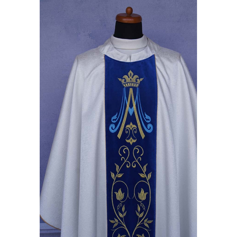 Marian Chasuble - velvet embroidered belts (23) - Best Catholic Shop