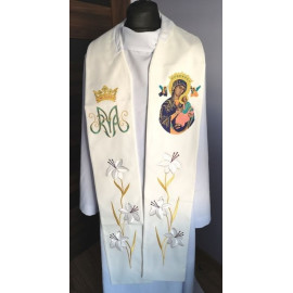 Embroidered stole Our Lady of Perpetual Help