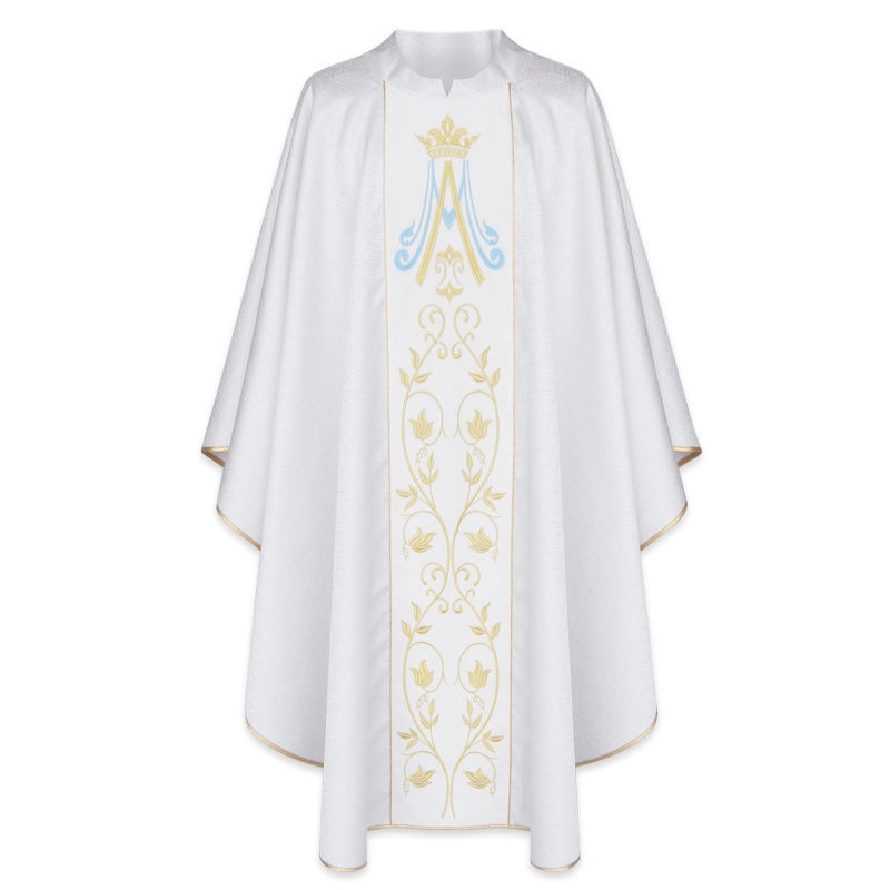 Marian Chasuble - velvet embroidered belts (24) - Best Catholic Shop