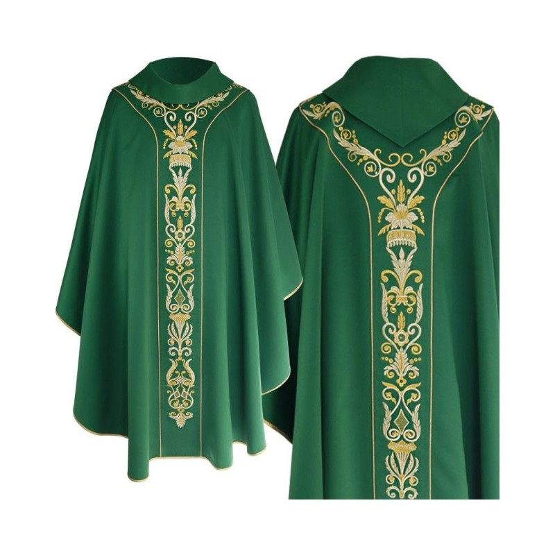 Semi-Gothic chasuble - green (52) - Best Catholic Shop