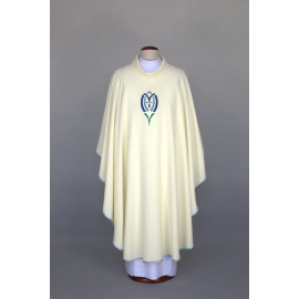 Marian chasuble embroidered - ecru (24)