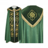 IHS embroidered green cope - velvet stripes (81) - Image 1