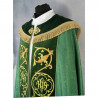 IHS embroidered green cope - velvet stripes (81) - Image 3