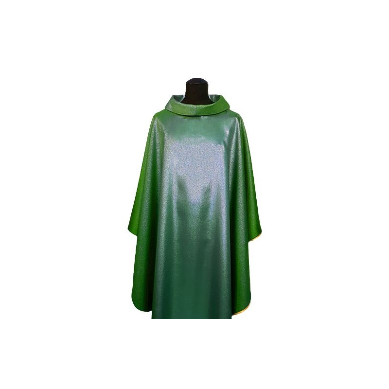 Chasuble plain green, shiny (6) - Best Catholic Shop