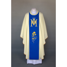 Marian chasuble embroidered - ecru (30)