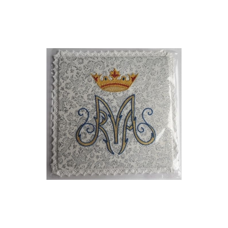 Chalice pall embroidered Marian pattern M (3) - Best Catholic Shop