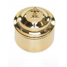 Church pyx gold-plated with lid with cross - Image 1