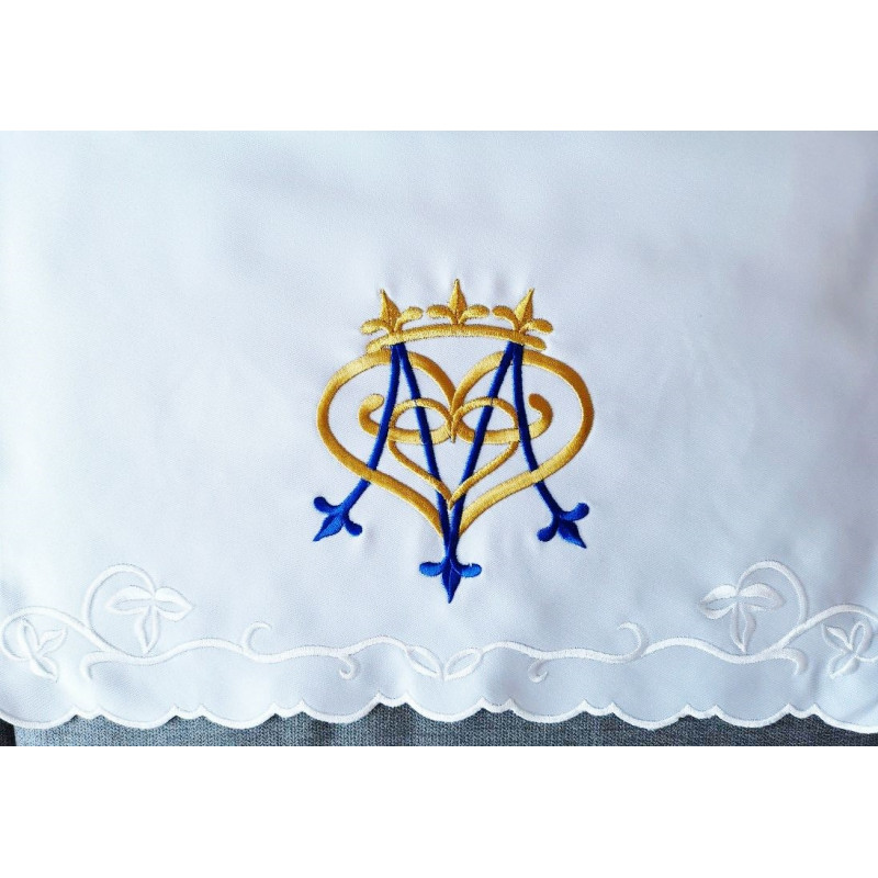Embroidered altar cloth - Marian design (166) - Best Catholic Shop