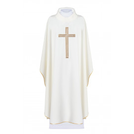 Chasuble embroidered Cross - liturgical colors (43)