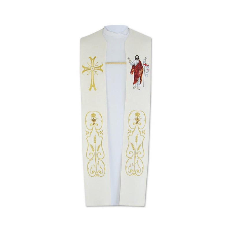Embroidered stole “Jesus is Risen Hallelujah” - Best Catholic Shop