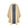 Marian chasuble embroidered gold, blue belt (33) - Image 1