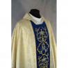 Marian chasuble embroidered gold, blue belt (33) - Image 2