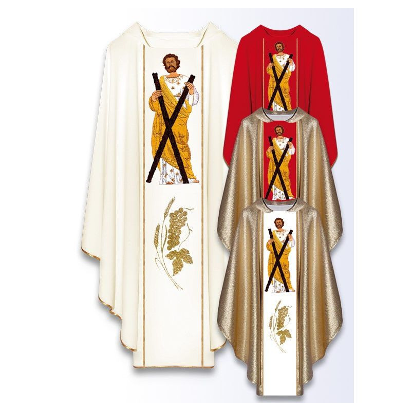 Chasuble with the image of St. Andrew the Apostle - Best Catholic Shop
