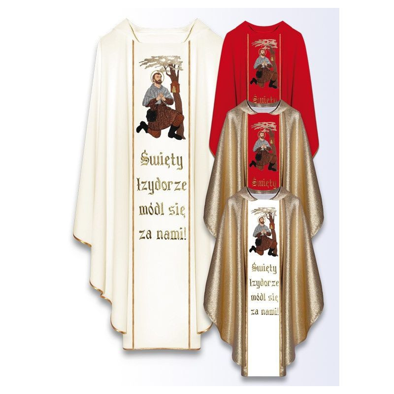 Chasuble with the image of St. Isidore - Best Catholic Shop