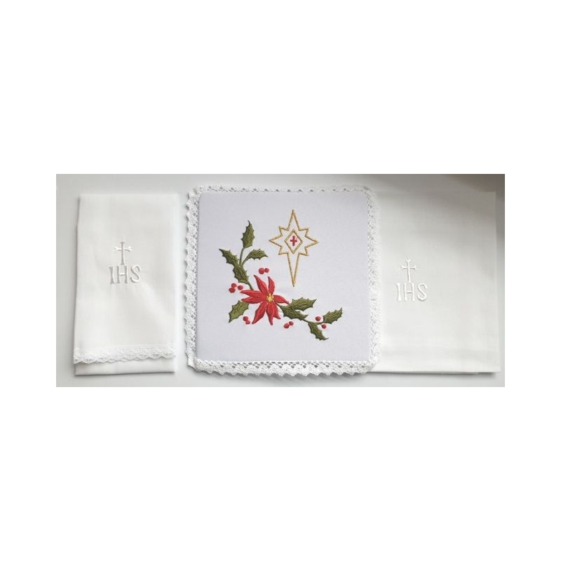Chalice linen set Christmas - Star of Bethlehem - Best Catholic Shop
