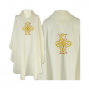 Gothic ecru chasuble embroidered - plain fabric (40) - Image 1