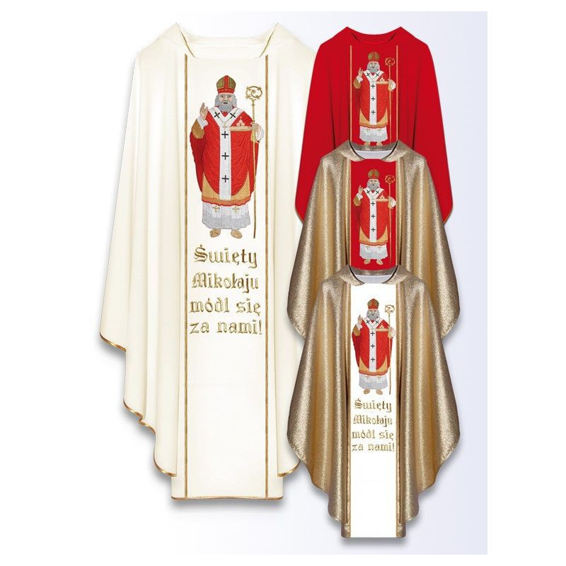 Chasuble with the image of St. Nicholas - Best Catholic Shop