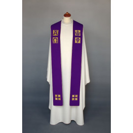 Embroidered stole Alpha and Omega (A2)