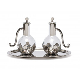 Glass cruets + tray (11)