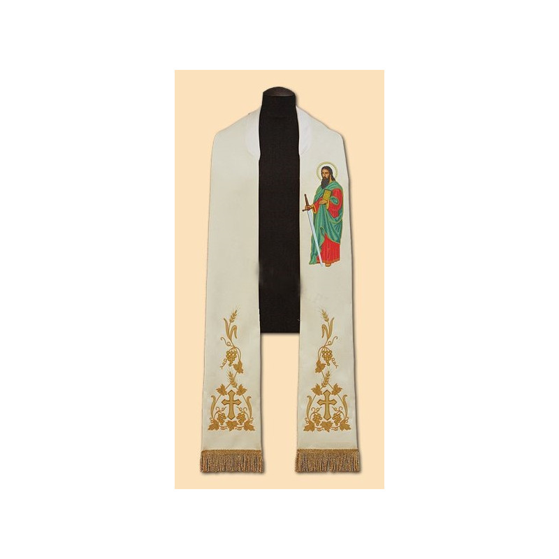 Embroidered stole of Saint Paul - Best Catholic Shop
