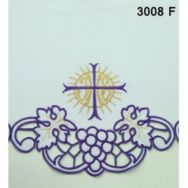 Embroidered altar cloth - IHS cross (73)