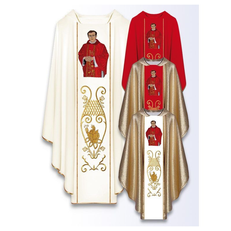 Chasuble with the image of Bl. Fr.. Jerzy Popieluszko - Best Catholic Shop