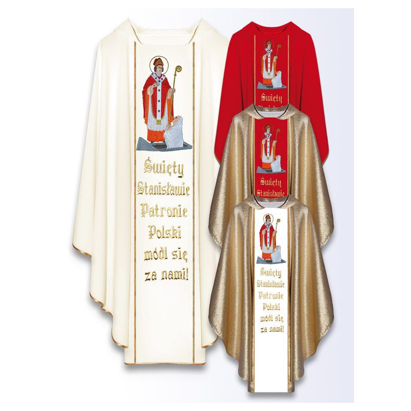 Embroidered chasuble - Saint Stanislaus - Best Catholic Shop