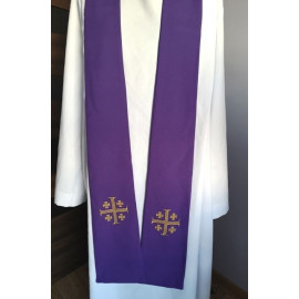 Purple stole with Jerusalem Cross for concelebration