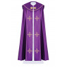 Liturgical cope embroidered Cross - purple (40) - Image 1