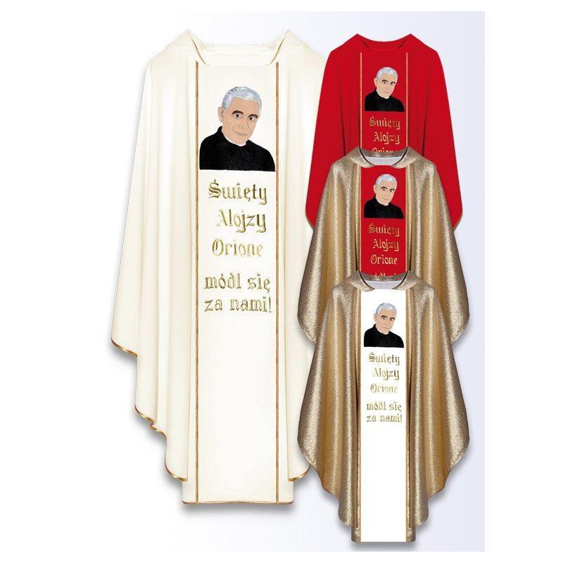 Chasuble with the image of St. Alojzy Orione - Best Catholic Shop