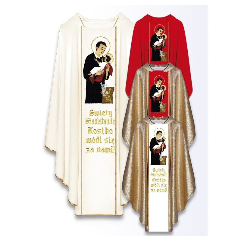 Embroidered chasuble - Saint Stanislaus Kostka - Best Catholic Shop