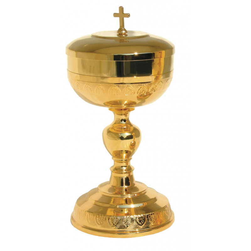 Ciborium with decorative embossing - 18 cm (7.1 inches) - Best Catholic Shop