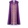 Liturgical cope embroidered IHS - purple (34) - Image 1