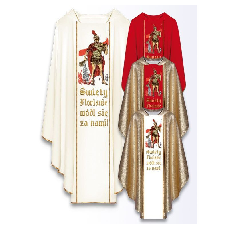 Chasuble with the image of St. Florian - Best Catholic Shop