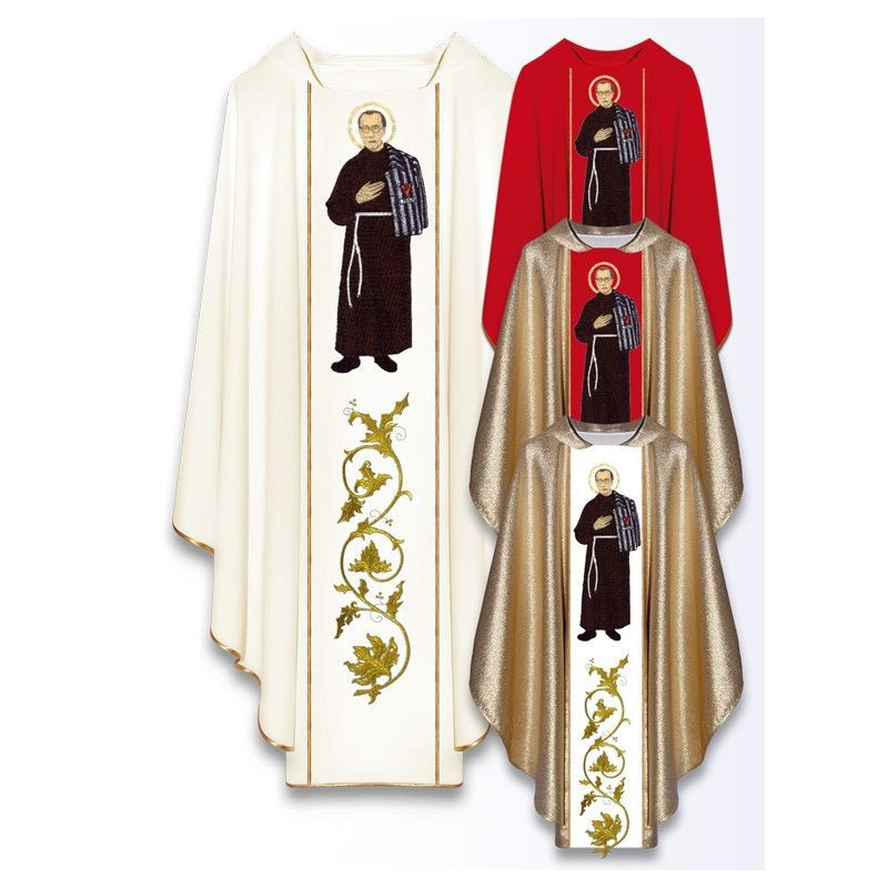Chasuble with the image of St. Maximilian Maria Kolbe - Best Catholic Shop