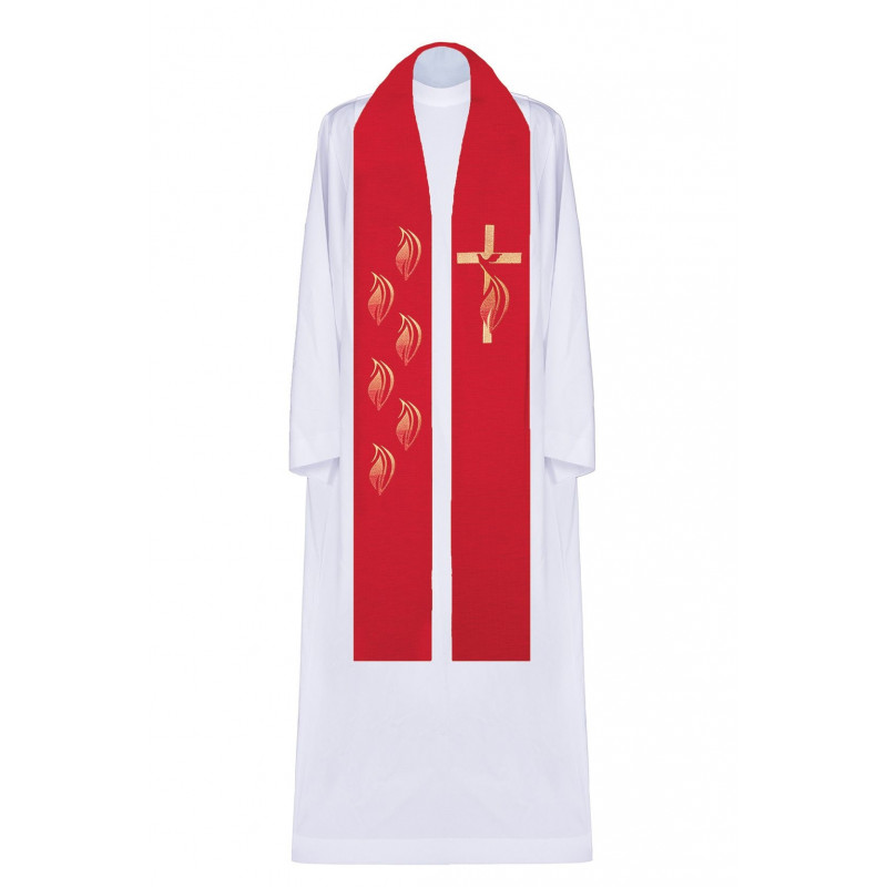 Holy Spirit embroidered stole (1) - Best Catholic Shop