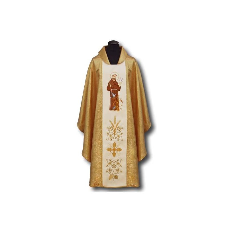 Embroidered chasuble St. Francis (2) - Best Catholic Shop