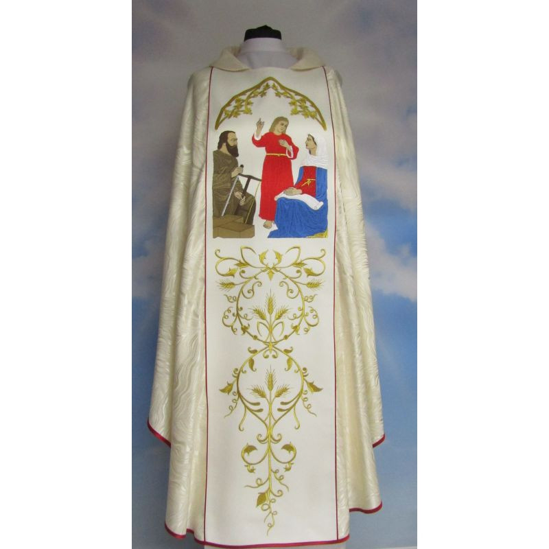 Embroidered chasuble - Annunciation - Holy Family - Best Catholic Shop