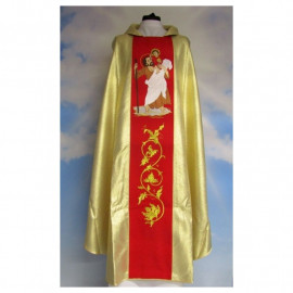 Golden chasuble embroidered Saint Christopher
