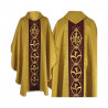 Gold embroidered gothic chasuble - brocade fabric (44) - Image 1