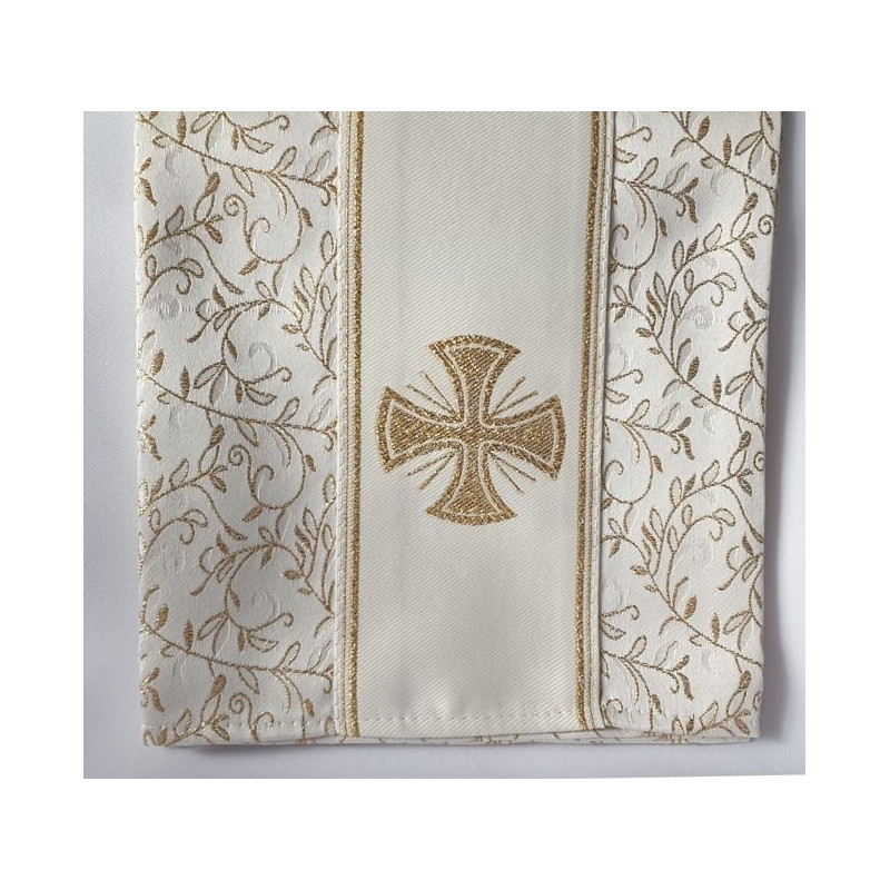 Ecru chalice veil with gold patterns - Best Catholic Shop
