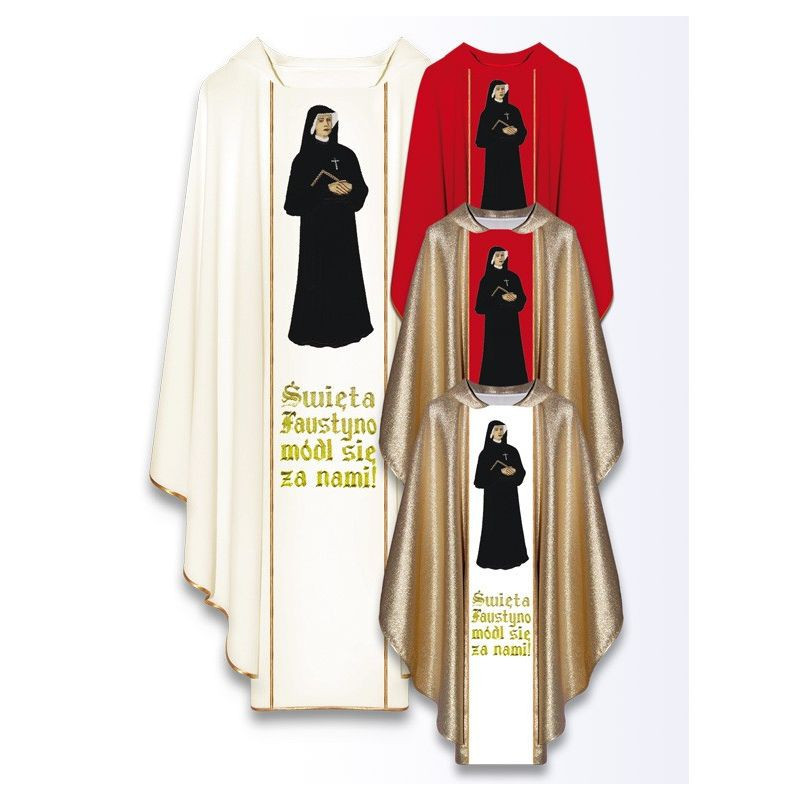 Chasuble with the image of St. Faustina - Best Catholic Shop