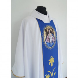 Marian chasuble Our Lady with child on throne