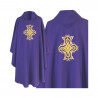 Gothic chasuble purple embroidered - plain fabric (38) - Image 1