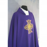 Gothic chasuble purple embroidered - plain fabric (38) - Image 2